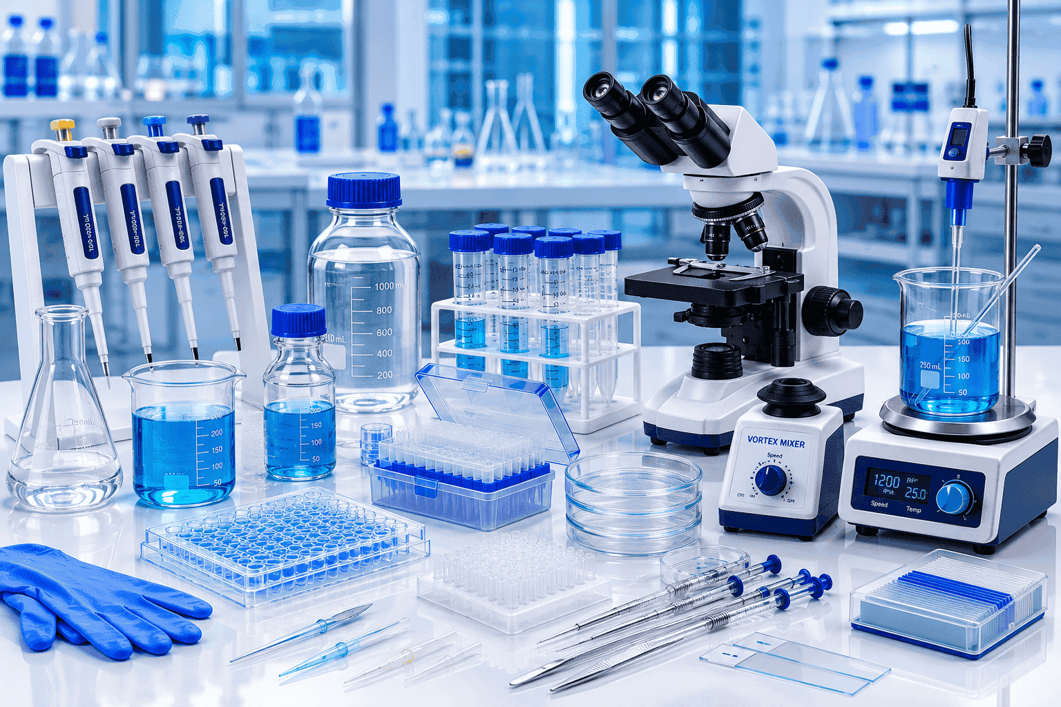 Laboratory technician at work